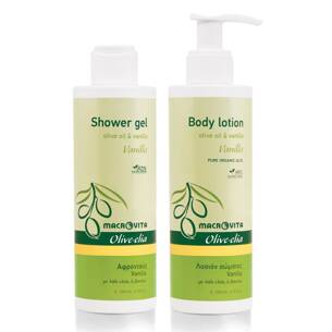 MACROVITA Olive.elia Vanilla olive oil & vanilla: body lotion 200ml + shower gel 200ml