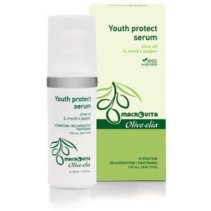 MACROVITA Olive.elia Youth Protect Serum anti-aging serum for face, neck and decollete olive oil & monk's pepper 30ml