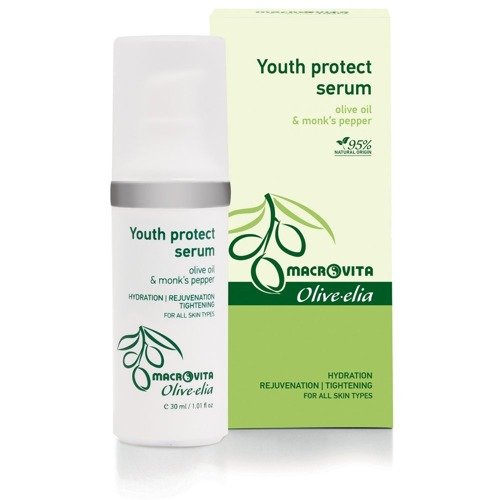 MACROVITA Olive.elia Youth Protect Serum anti-aging serum for face, neck and decollete olive oil & monk's pepper 30ml