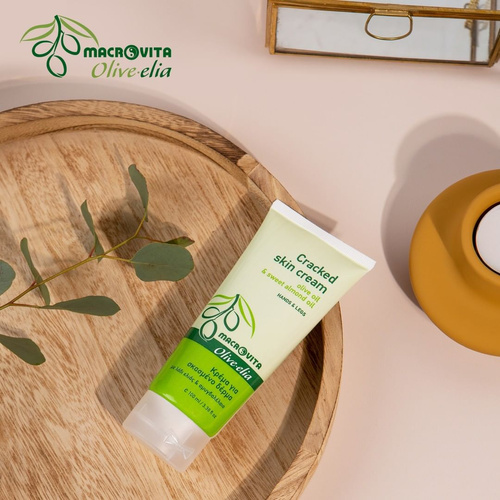 MACROVITA Olive.elia Cracked Skin Cream weichmachende und feuchtigkeitsspendende Hand- und Fußcreme Olivenöl & süßes Mandelöl 100ml