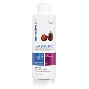 MACROVITA naturalny szampon przeciwłupieżowy z czerwonymi winogronami i rozmarynem 200ml