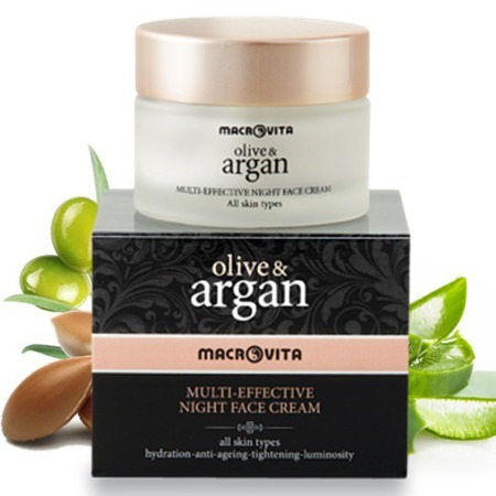 MACROVITA Olive & Argan Multi-Effective naturalny krem na noc do każdego rodzaju cery 50ml